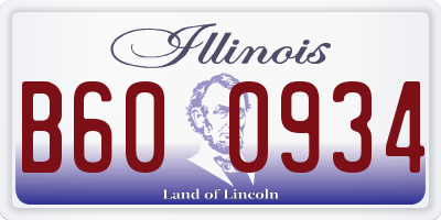 IL license plate B600934