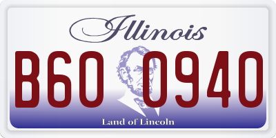 IL license plate B600940