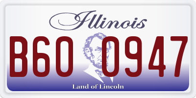 IL license plate B600947