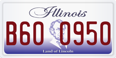 IL license plate B600950