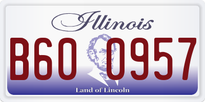 IL license plate B600957