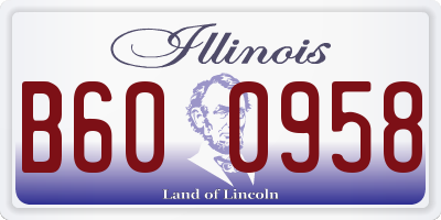IL license plate B600958