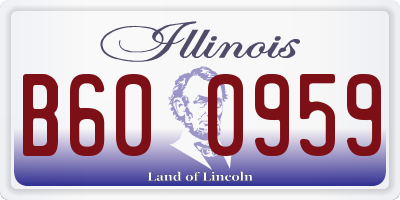 IL license plate B600959