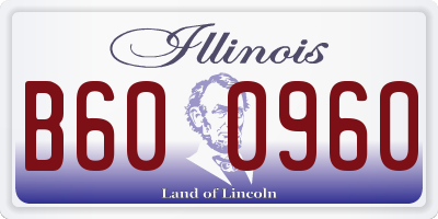 IL license plate B600960