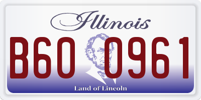 IL license plate B600961