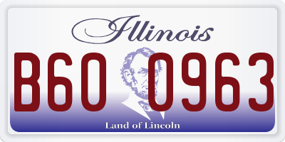IL license plate B600963