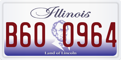 IL license plate B600964