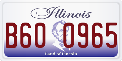 IL license plate B600965