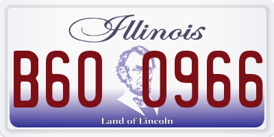 IL license plate B600966