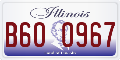 IL license plate B600967