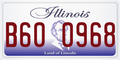 IL license plate B600968