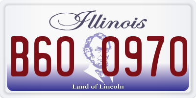 IL license plate B600970