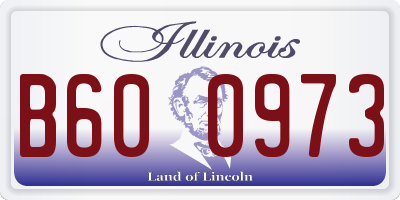 IL license plate B600973