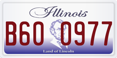 IL license plate B600977