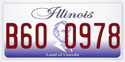 IL license plate B600978