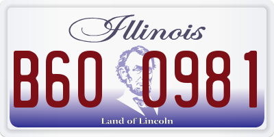 IL license plate B600981