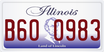 IL license plate B600983