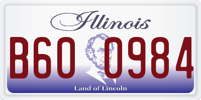 IL license plate B600984