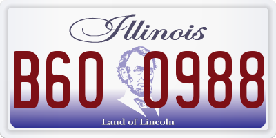 IL license plate B600988