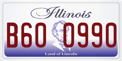 IL license plate B600990