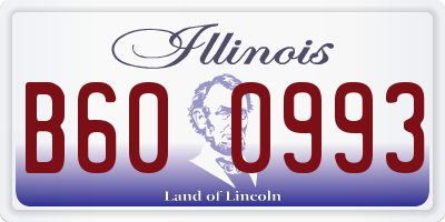 IL license plate B600993