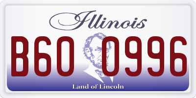 IL license plate B600996