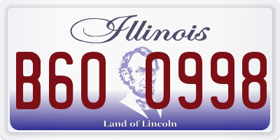 IL license plate B600998