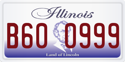 IL license plate B600999