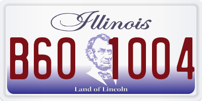IL license plate B601004