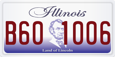 IL license plate B601006