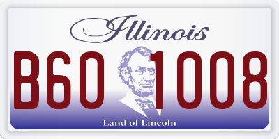 IL license plate B601008