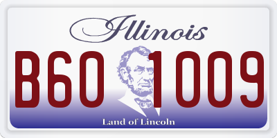 IL license plate B601009