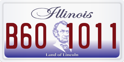 IL license plate B601011