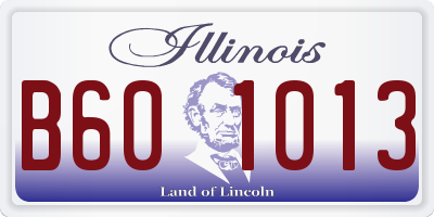 IL license plate B601013