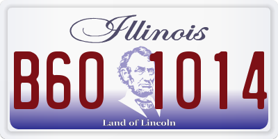 IL license plate B601014