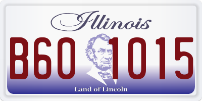 IL license plate B601015