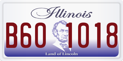 IL license plate B601018