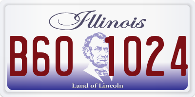 IL license plate B601024