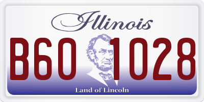 IL license plate B601028