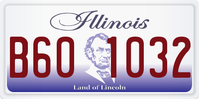 IL license plate B601032