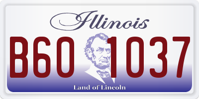 IL license plate B601037