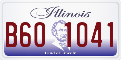 IL license plate B601041