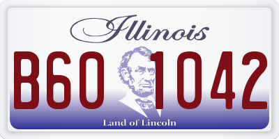 IL license plate B601042