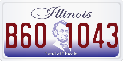 IL license plate B601043