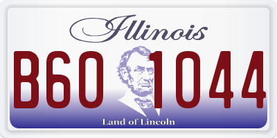 IL license plate B601044