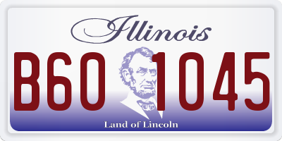 IL license plate B601045