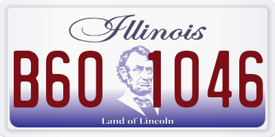 IL license plate B601046