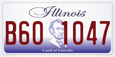 IL license plate B601047