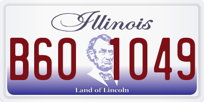 IL license plate B601049
