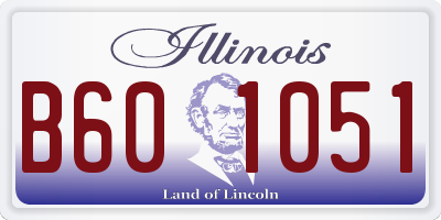 IL license plate B601051